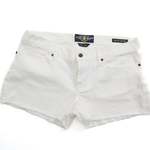 Lucky Women's White Cut-off Shorts Size 12